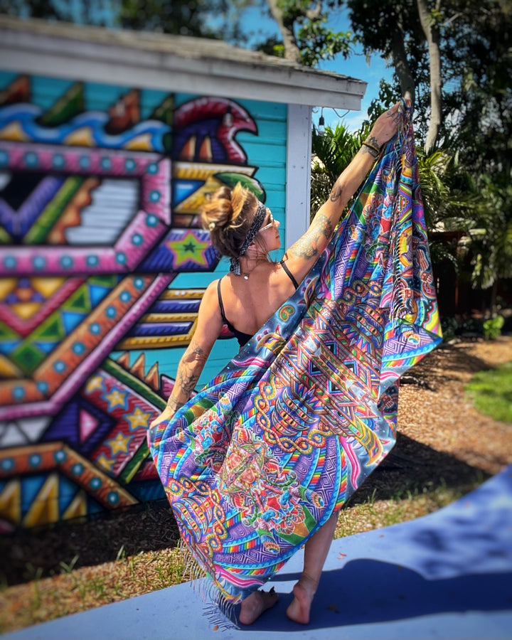 "Jai Ganesha - Vajra Remix" Reversible Pashmina