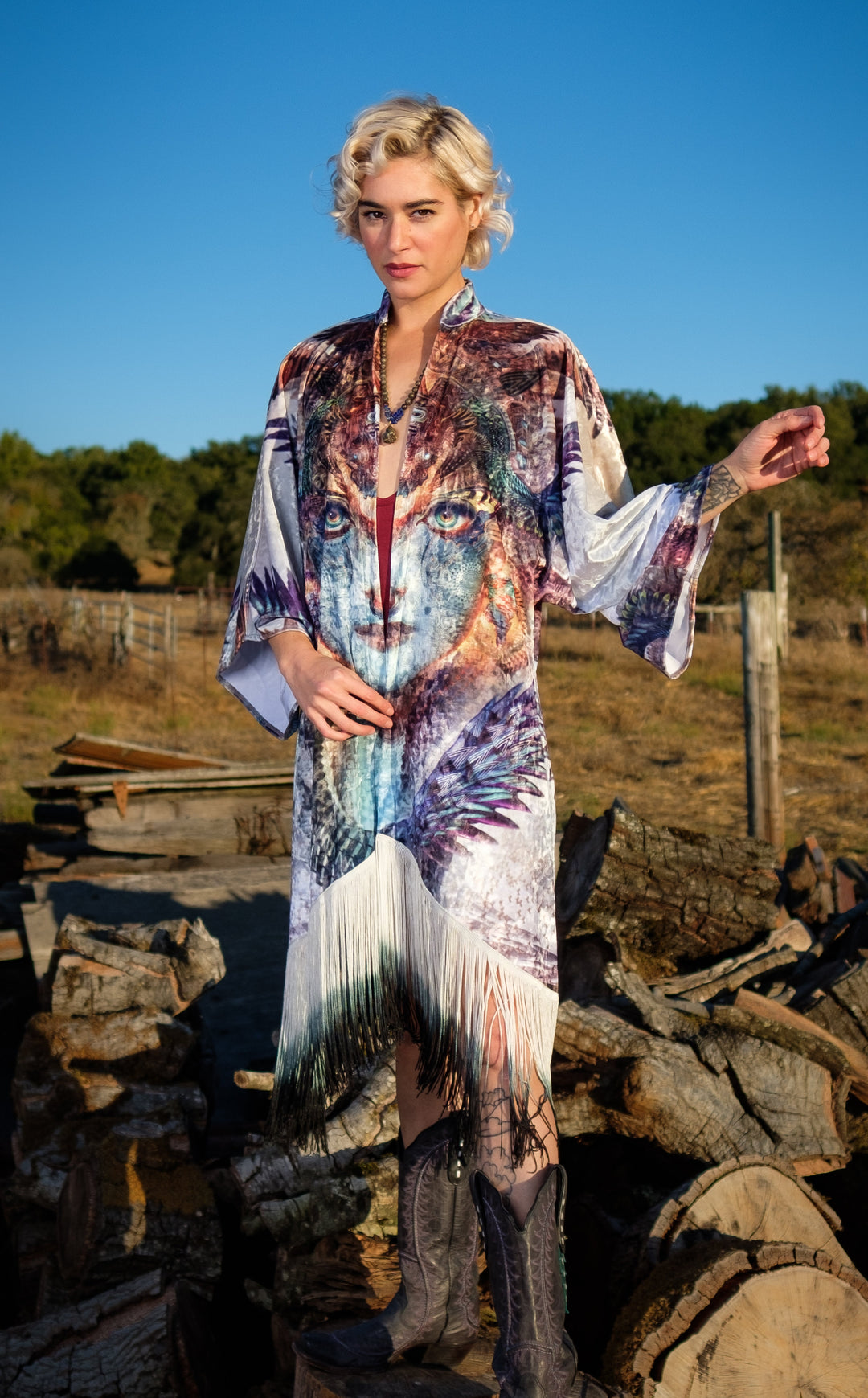 Dharma Dragon Velvet Kimono x Android Jones