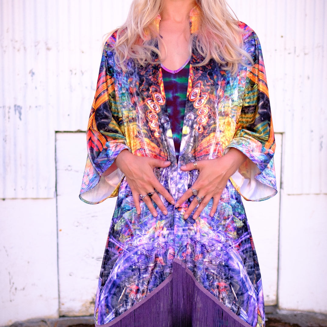 Johnathan Singer Velvet Kimono - "Isis/Ina May x Banjo Art"