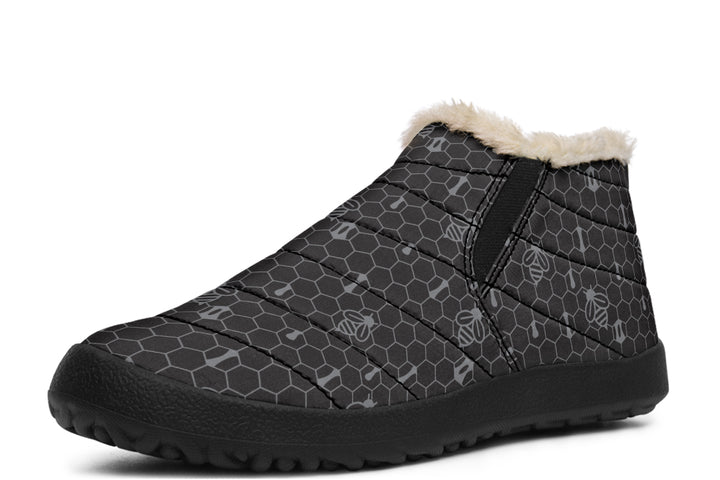 16th Anniversary Honeycomb Black Winter Sneakers