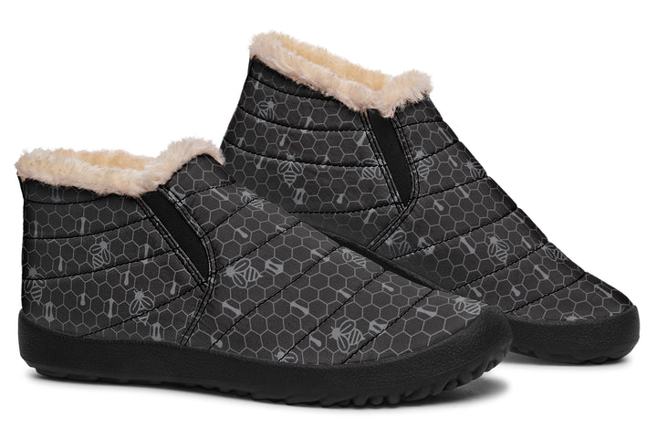 16th Anniversary Honeycomb Black Winter Sneakers