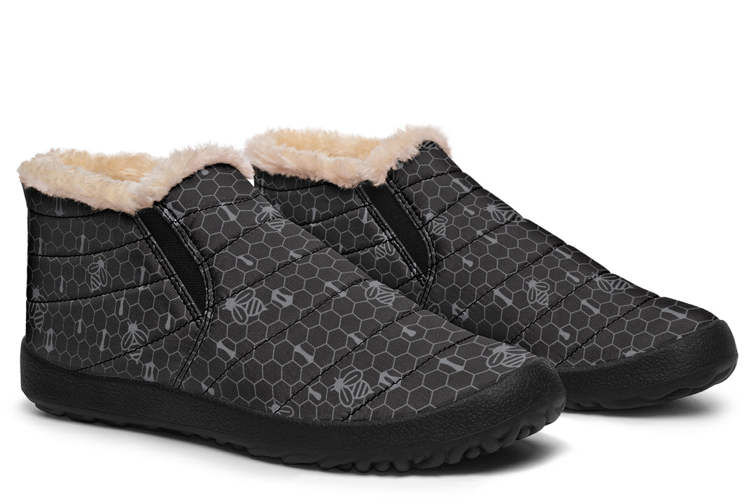16th Anniversary Honeycomb Black Winter Sneakers