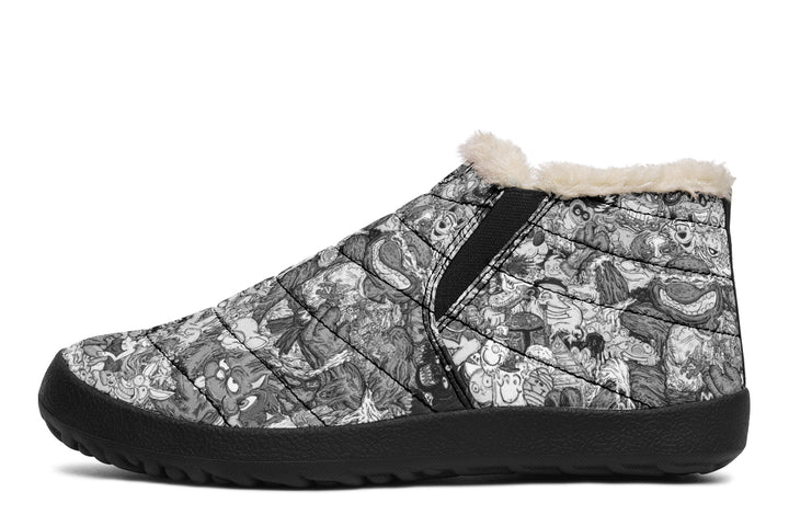 Vincent Gordon Cartoon Gumbo Grayscale Winter Sneakers