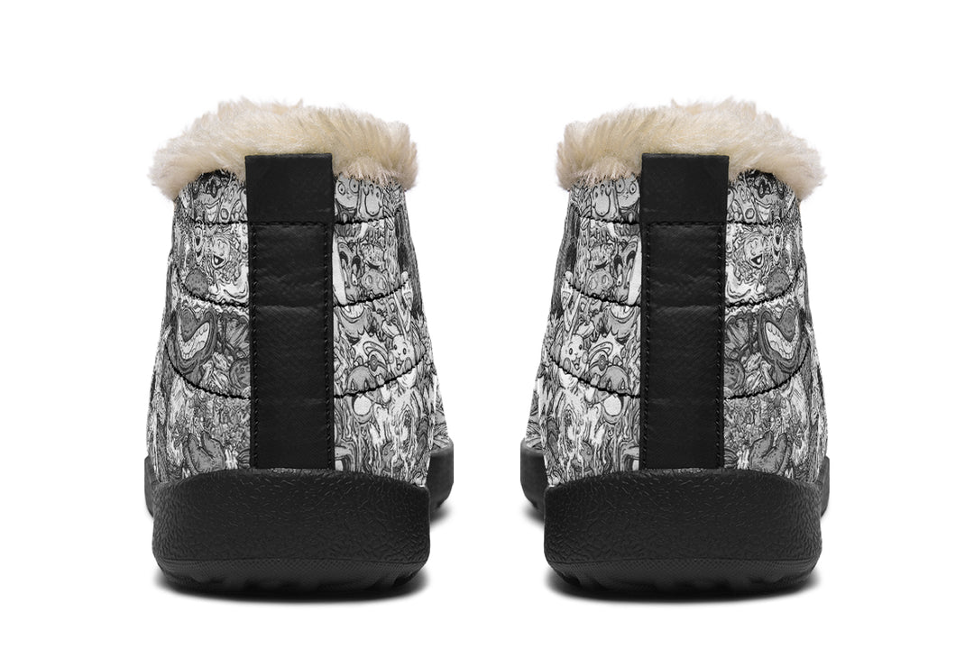 Vincent Gordon Cartoon Gumbo Grayscale Winter Sneakers