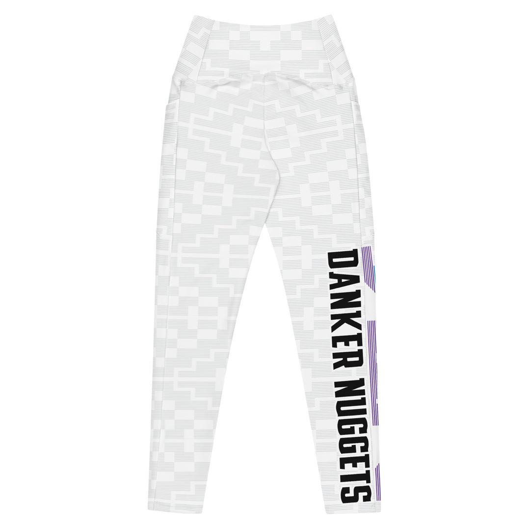 Pantalones de yoga cruzados blancos para mujer Danker Nuggets Pyramid