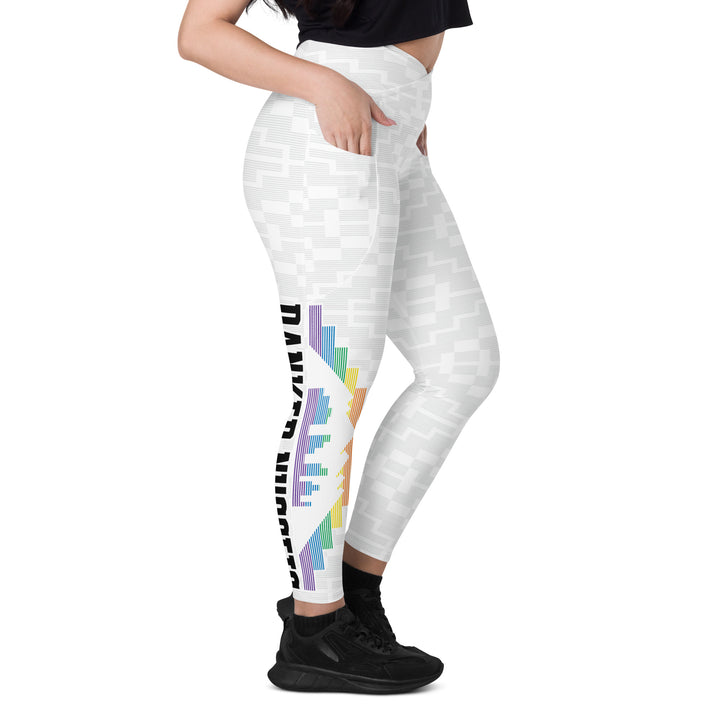 Pantalones de yoga cruzados blancos para mujer Danker Nuggets Pyramid