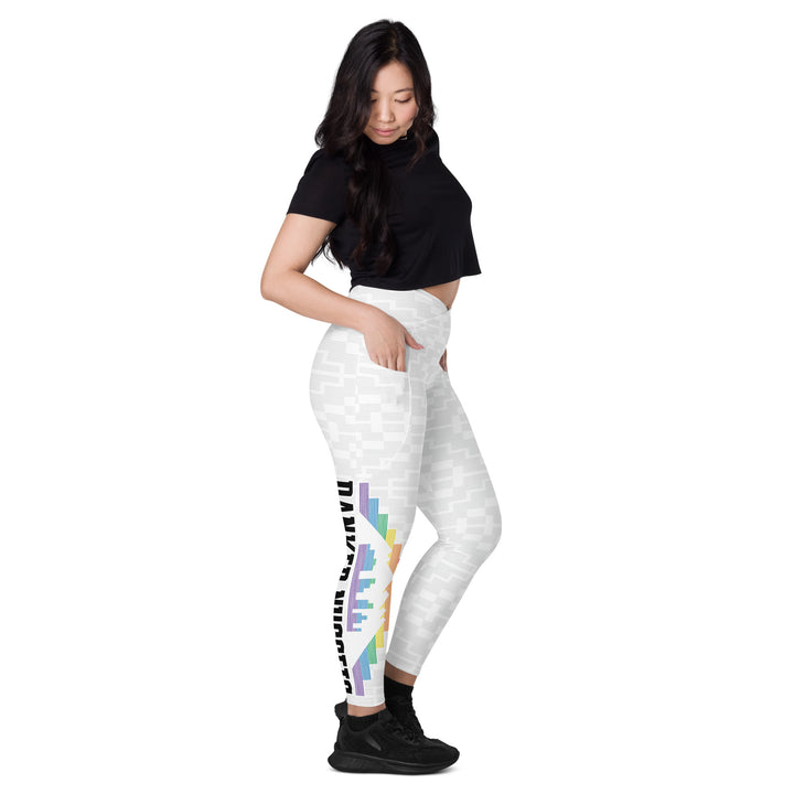 Pantalones de yoga cruzados blancos para mujer Danker Nuggets Pyramid