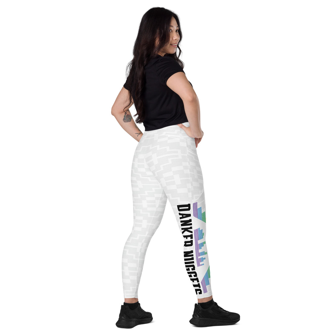 Pantalones de yoga cruzados blancos para mujer Danker Nuggets Pyramid