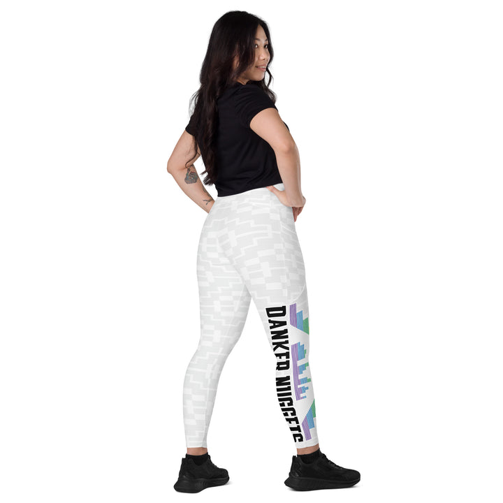 Pantalones de yoga cruzados blancos para mujer Danker Nuggets Pyramid