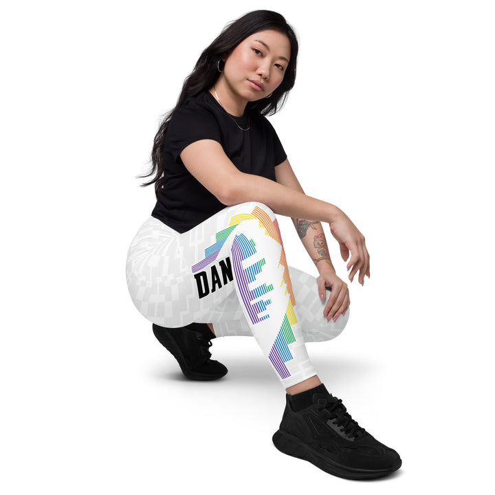 Pantalones de yoga cruzados blancos para mujer Danker Nuggets Pyramid