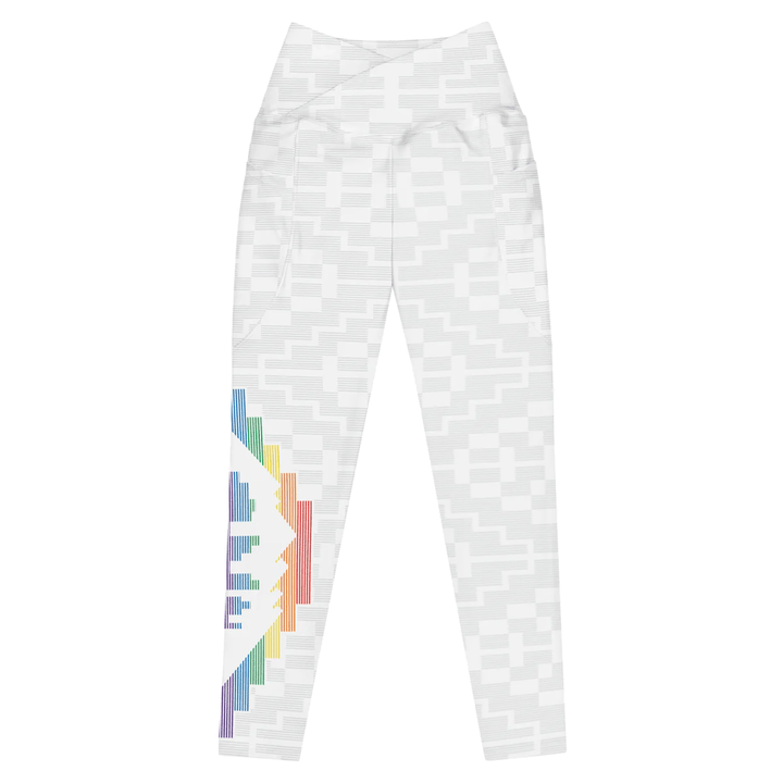 Pantalones de yoga cruzados blancos para mujer Danker Nuggets Pyramid