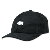 Polar Bear Black Suede Dad Hat