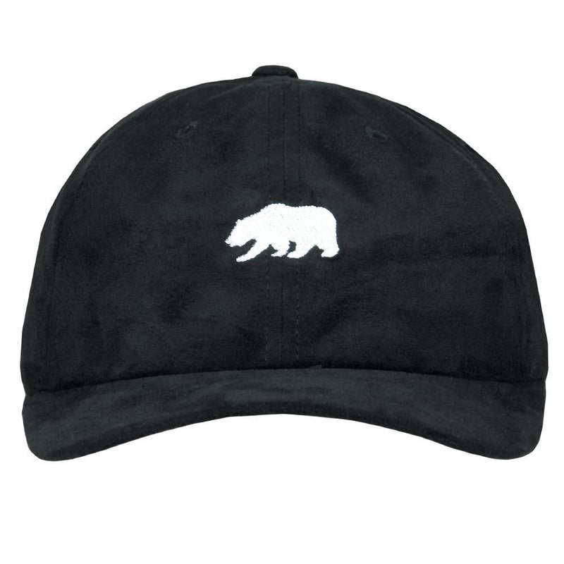 Polar Bear Black Suede Dad Hat