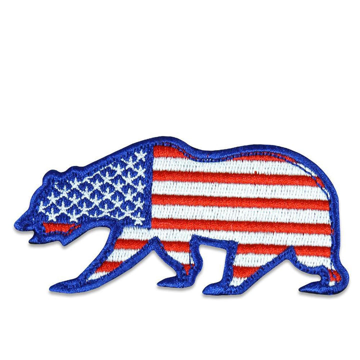 Parche de oso extraíble con la bandera de EE. UU.