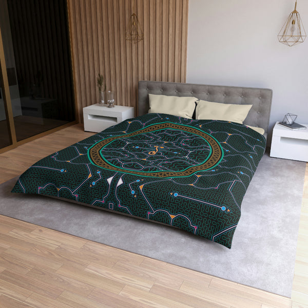 Shipibo Black Duvet Cover