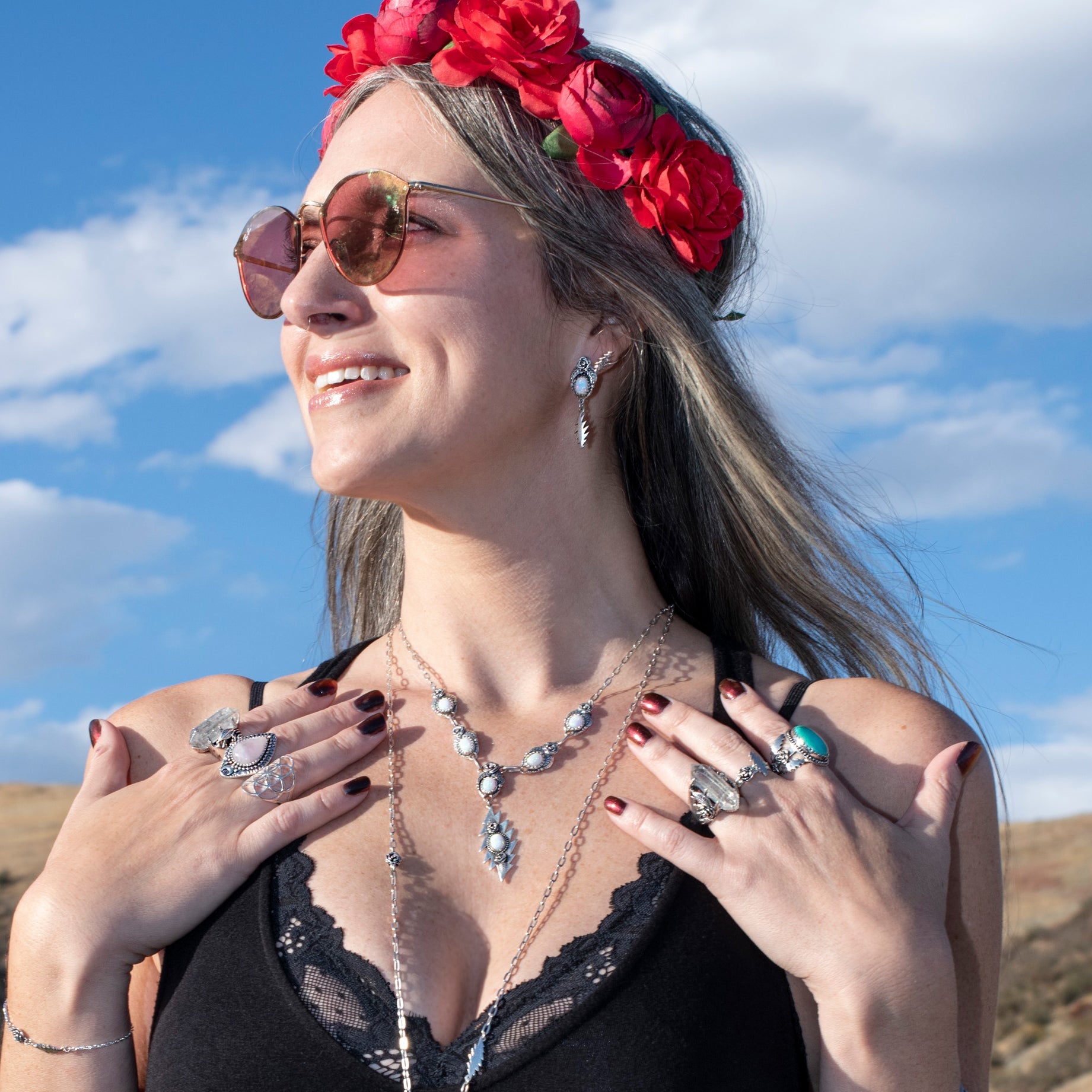 Love Is Real Earrings | Opal