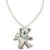 Dancing Bear Birthstone Necklace | Silver