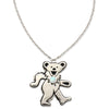 Dancing Bear Birthstone Necklace | Silver