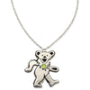 Dancing Bear Birthstone Necklace | Silver