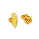 Scarlet Fire Stud Earrings | Gold