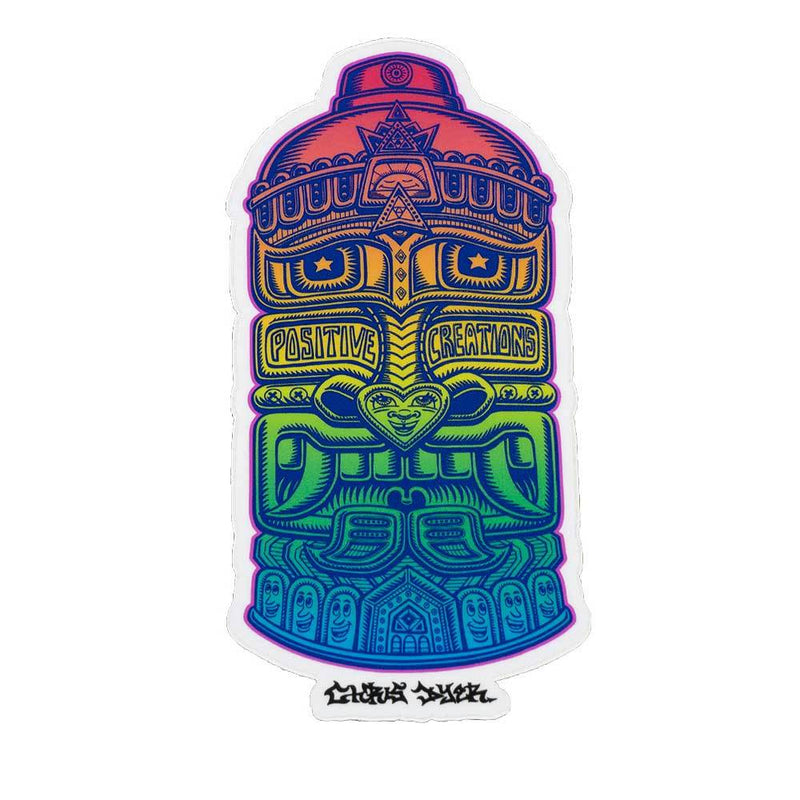 Rainbow Tribal Spray Can Sticker