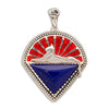 Cats Under the Stars Pendant | Lapis Lazuli / Red Opal