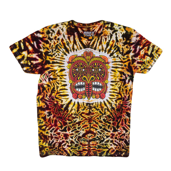 Tribal Mask Tie Dye T Shirt