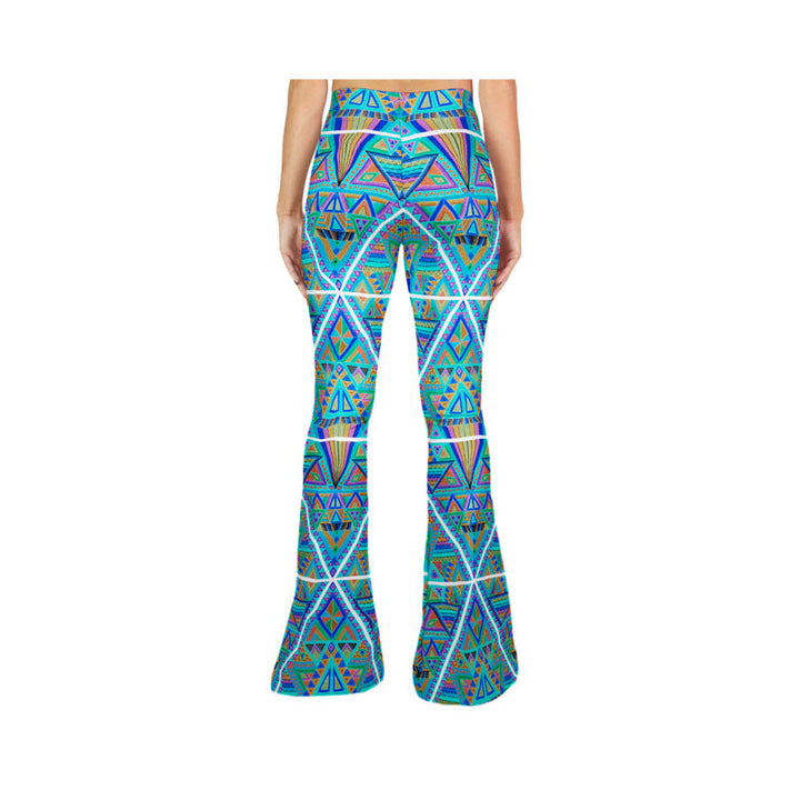 Pantalones de campana invertidos con patrón DMT