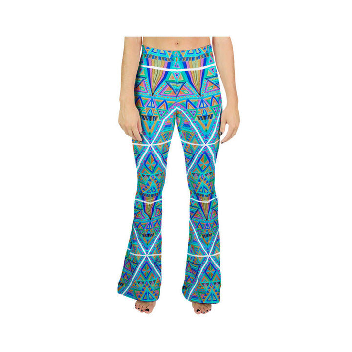Pantalones de campana invertidos con patrón DMT