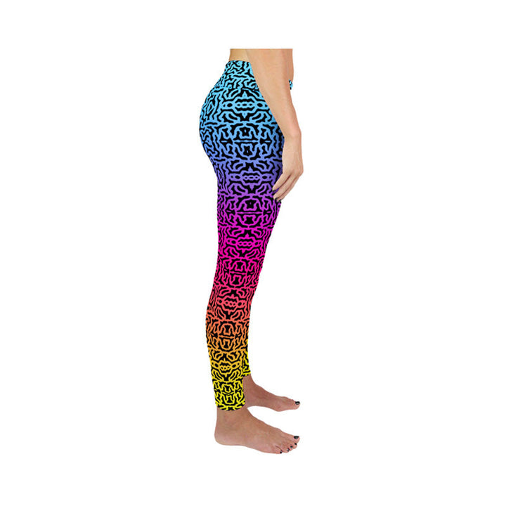 LEGGINGS ACTIVOS con estampado de cerebros fluorescentes