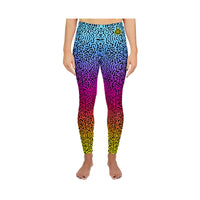 Florescent Brain Pattern ACTIVE LEGGINGS