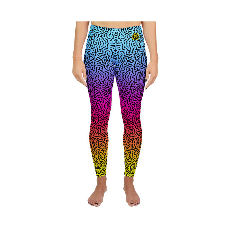 Florescent Brain Pattern ACTIVE LEGGINGS