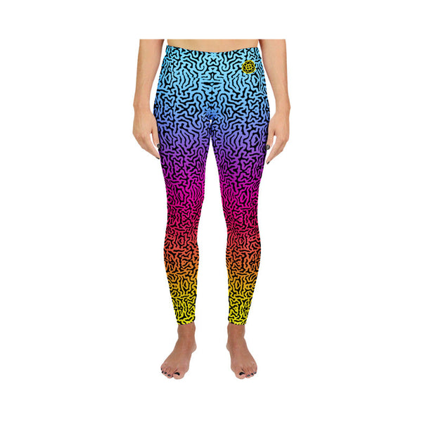 Florescent Brain Pattern ACTIVE LEGGINGS