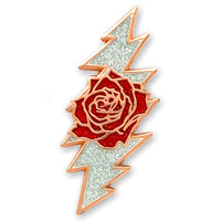 Rose & Bolt Logo Pin | Rose Gold / Sparkle