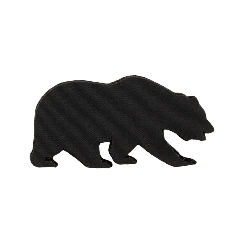 Black Chenille Removable Bear Patch