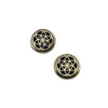 Seed of Life Circle Pyrite Mini Pin Set