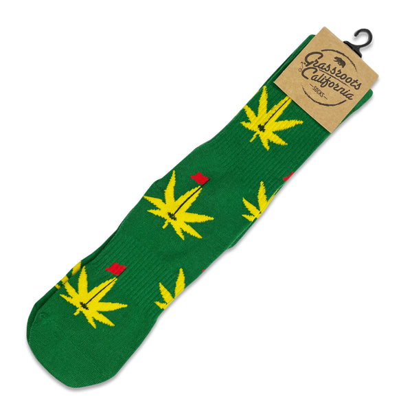 Kush Leaf Green Socks