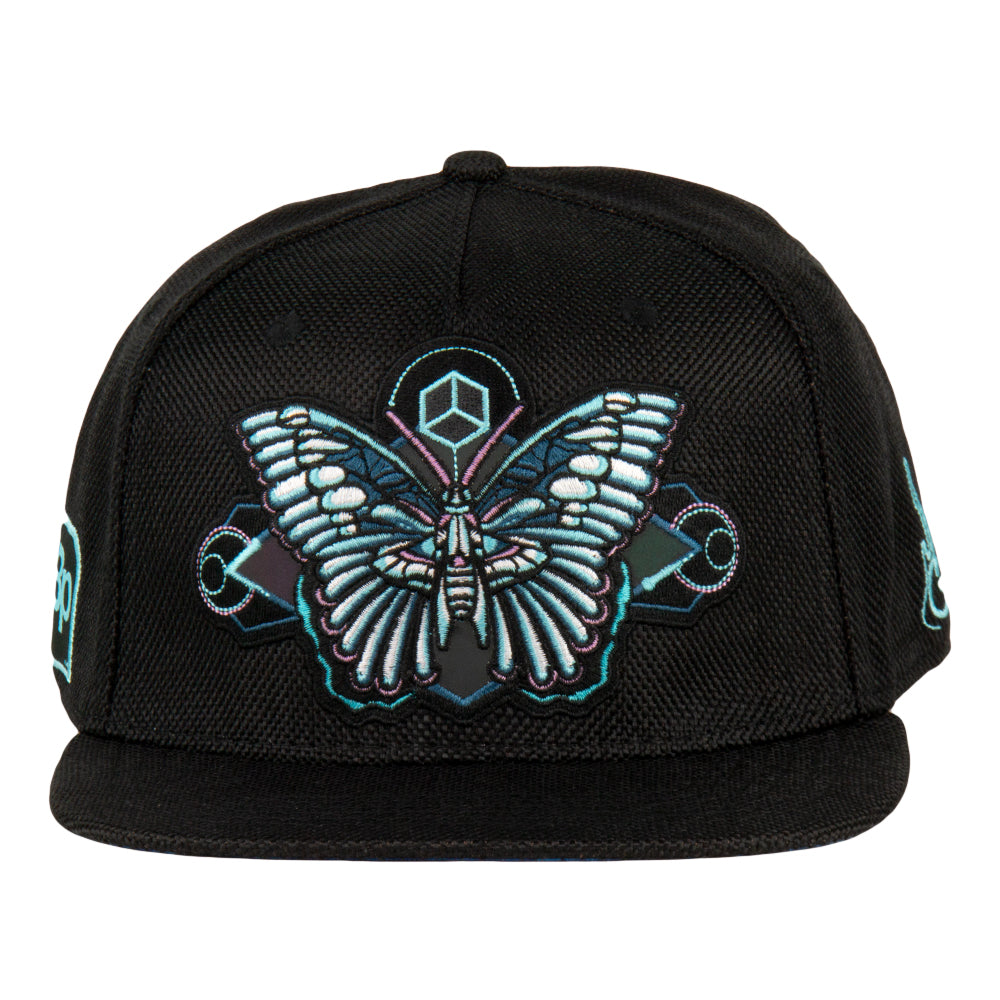 Bass Physics Butterfly Black Snapback Hat