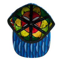 Blue Gold Macaw Feathers Fitted Hat