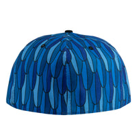 Blue Gold Macaw Feathers Fitted Hat