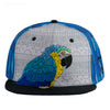 Blue Gold Macaw Feathers Fitted Hat