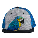 Blue Gold Macaw Feathers Kids Snapback Hat