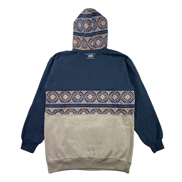 Removable Bear Elevation Blue Tall Pullover Hoodie