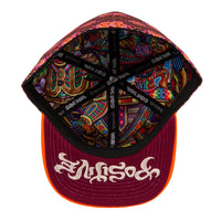 Chris Dyer Mandala Face Burgundy Fitted Hat