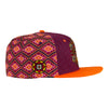 Chris Dyer Mandala Face Burgundy Fitted Hat