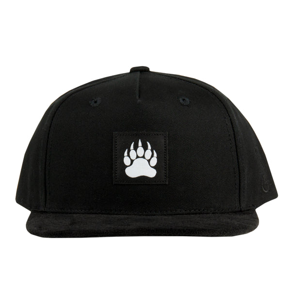 Bear Paw Black Kids Snapback Hat