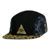 Celestial Serpent Black 5 Panel Zipperback Hat