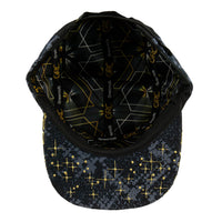 Celestial Serpent Black 5 Panel Zipperback Hat