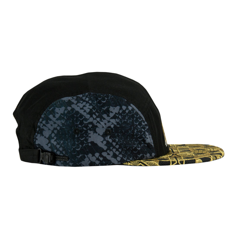 Celestial Serpent Black 5 Panel Zipperback Hat