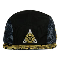 Celestial Serpent Black 5 Panel Zipperback Hat